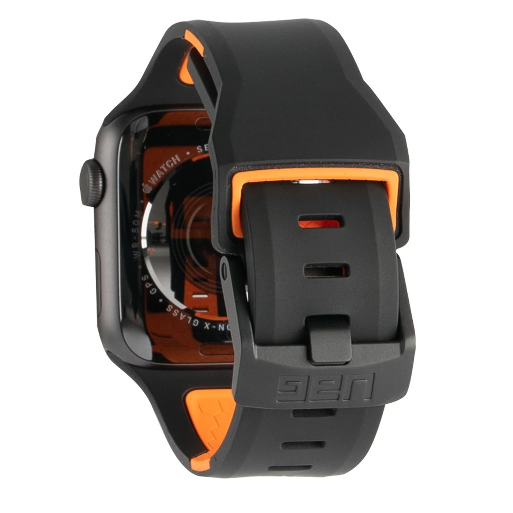 UAG 44mm 42mm Civilian Strap for Apple Watch Black Orange